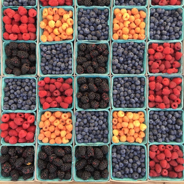 Berries in a market