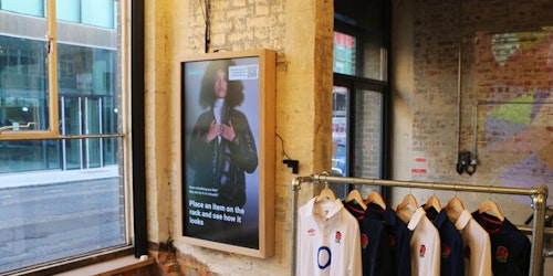 The virtual changing room is just one of a series of new tech installations at The Drum's CornerShop where new experiential initiatives are being rolled out.