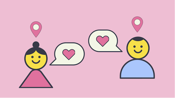 Dating app illustration Dating app illustration
