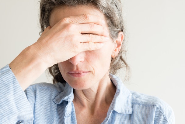 Woman going through menopause
