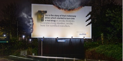 A 3D billboard for a fantasy novel