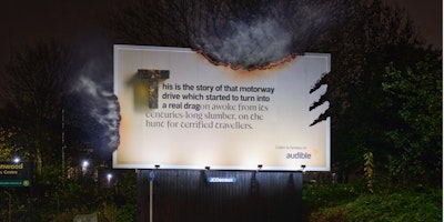 A 3D billboard for a fantasy novel