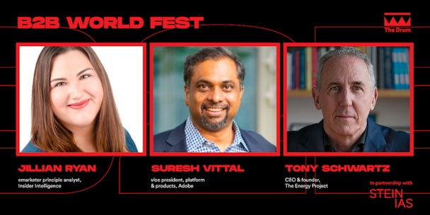 Jillian Ryan, Suresh Vittal and Tony Schwartz are among the expert panellists speaking at B2B WorldFest.