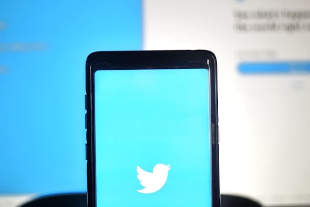 phone screen, twitter logo, screen, background