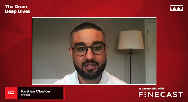 Finecast's managing partner Kristian Claxton on screen