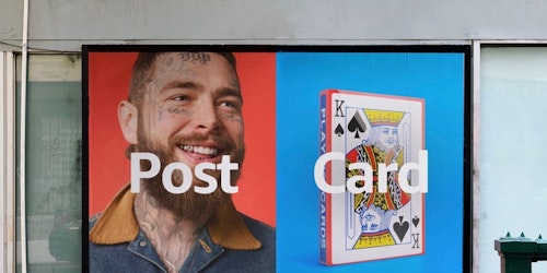 Post Malone and playing cards