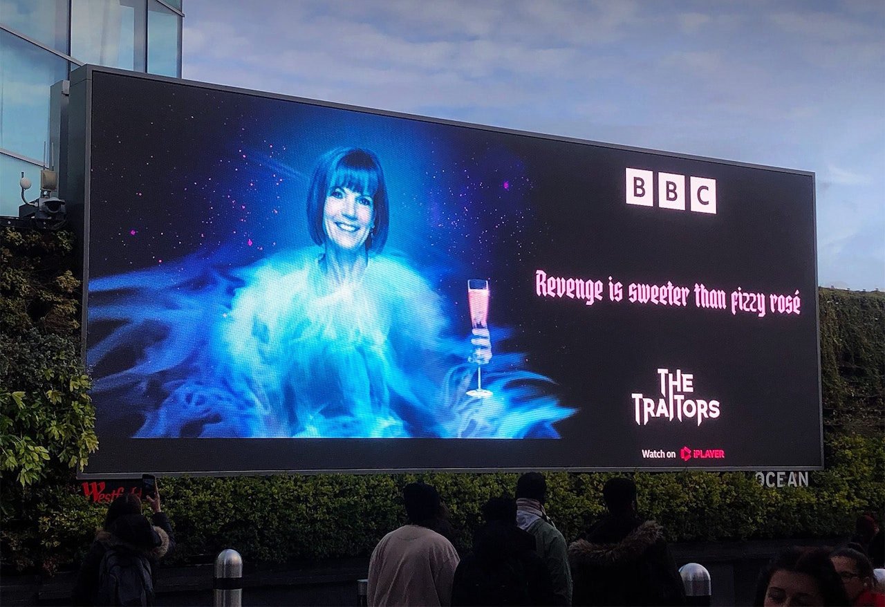 The Traitors icon Diane gets her own billboard to promote show finale