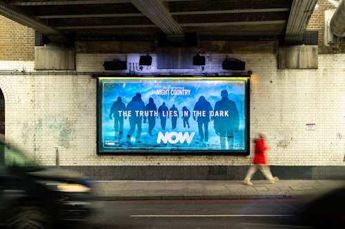 Now's billboard in London