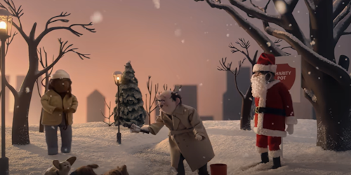 Scene from Apple's holiday spot 