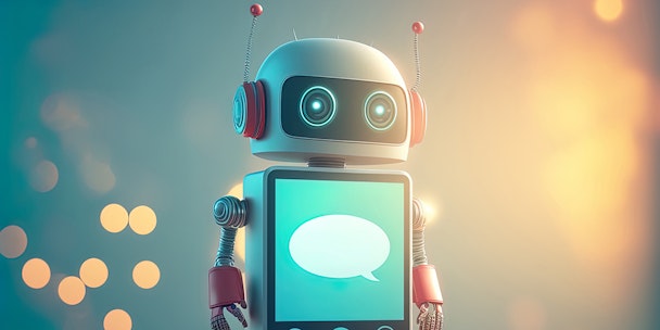 Chatbot with a coloured background