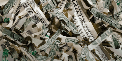 Shredded money image