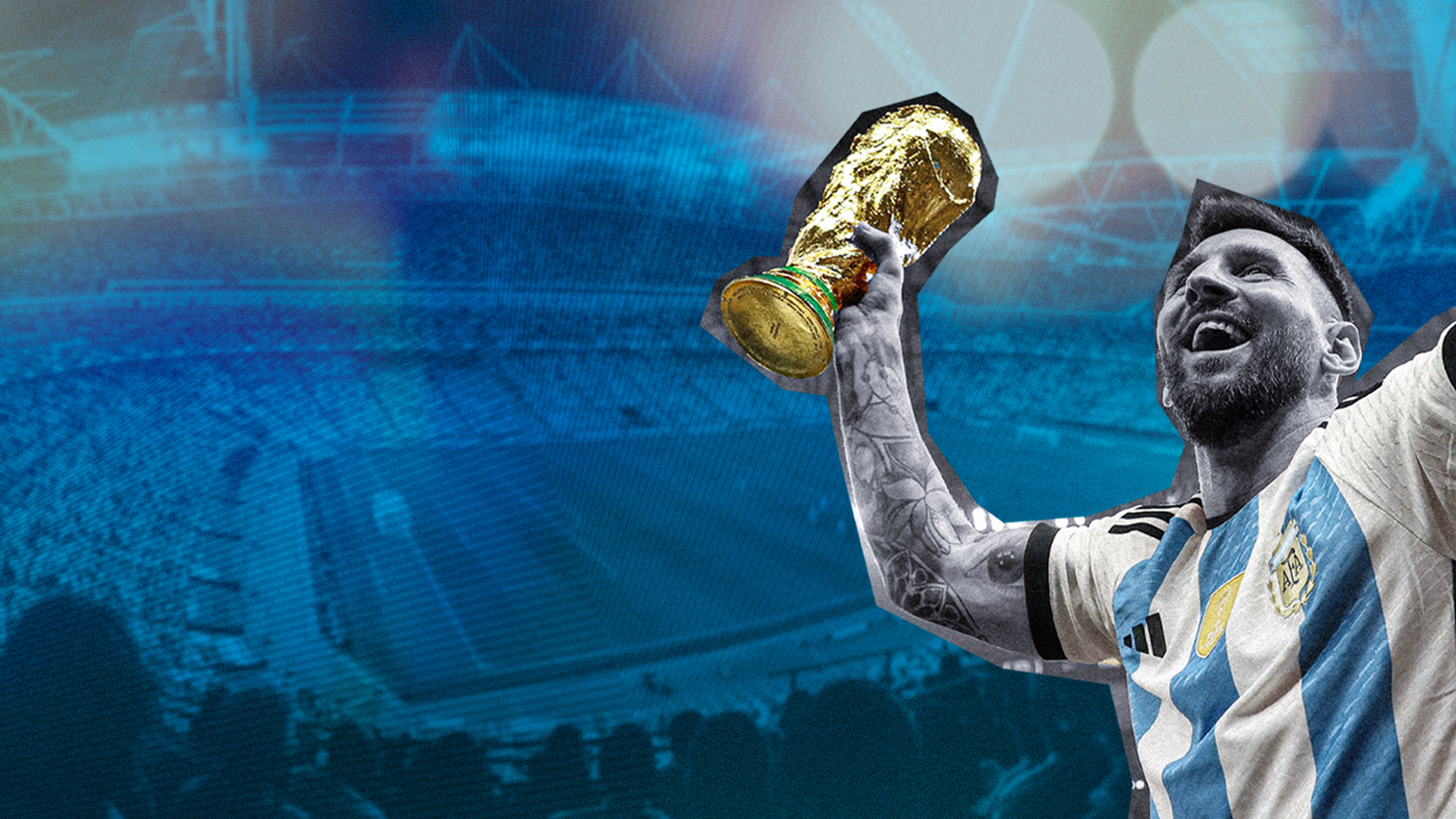 Messi holding the World Cup trophy Best images of Argentina becoming  champions
