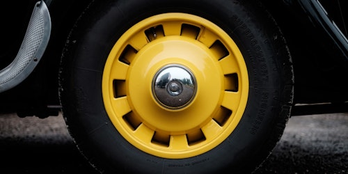 Yellow Rimmed Tire