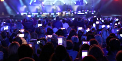 mobile phones at event