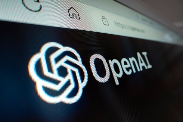 The OpenAI logo shown on a desktop browser