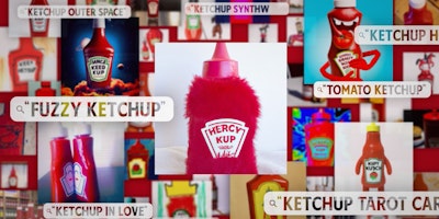 Lots of AI generated images of a ketchup bottle