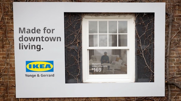 Ikea's 'Made for downtown living' campaign turned people's windows into living billboards