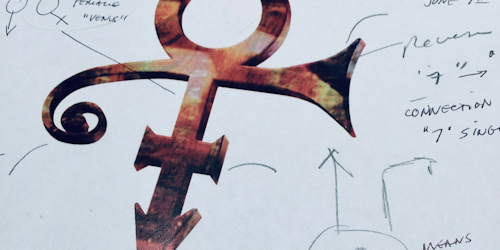 An early sketch of Prince's Love Symbol 