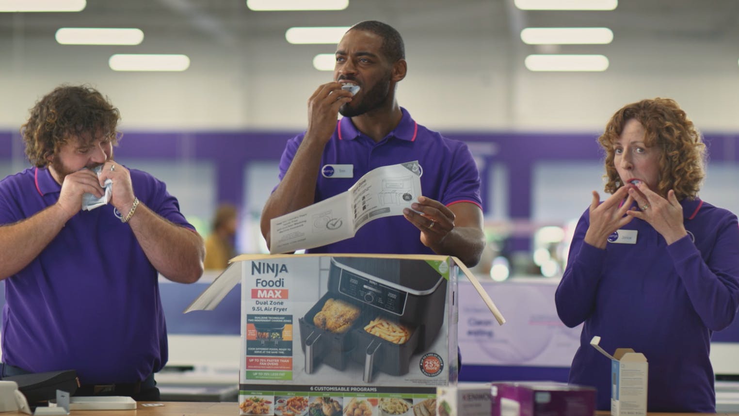 Currys staff eat manuals in ads talking up tech expertise The Drum