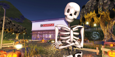 Chipotle skeleton guy