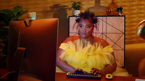 Lizzo gets to work.