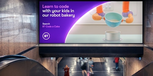 BT Code a Cake out of home display ad.