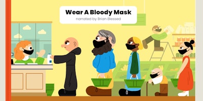 Wear a bloody mask 1