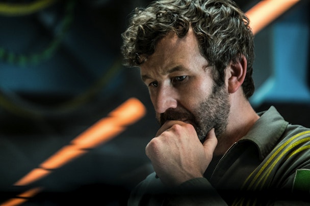 Chris O'Dowd in a scene from the movie The Cloverfied Paradox.