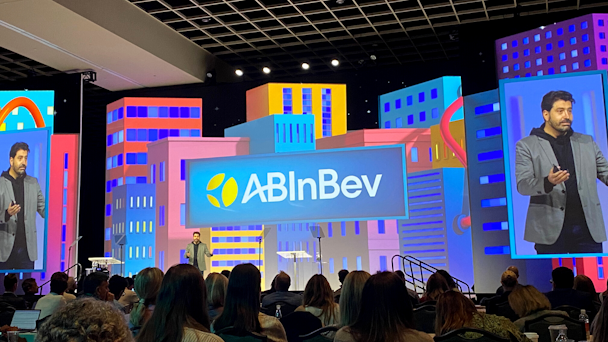ABInBev CMO on stage at AMA conference in Orlando, Florida