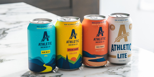 Athletic beer cans