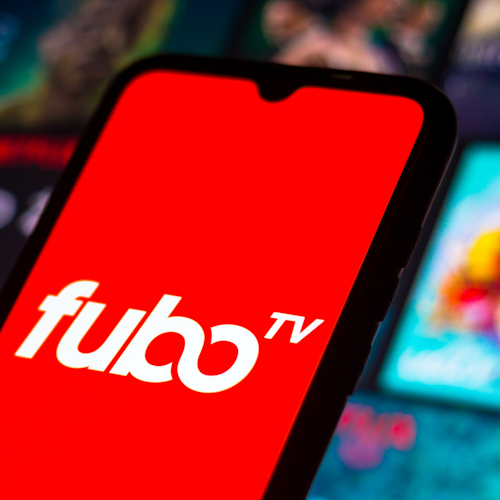 FuboTV logo on mobile screen