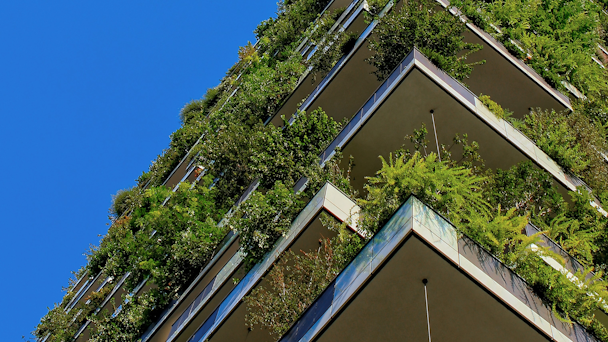 Building with greenery