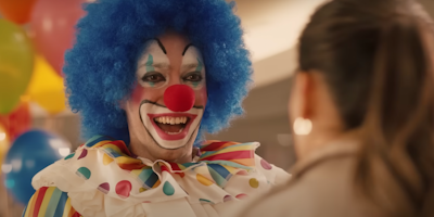 Ocean Spray ad with clown