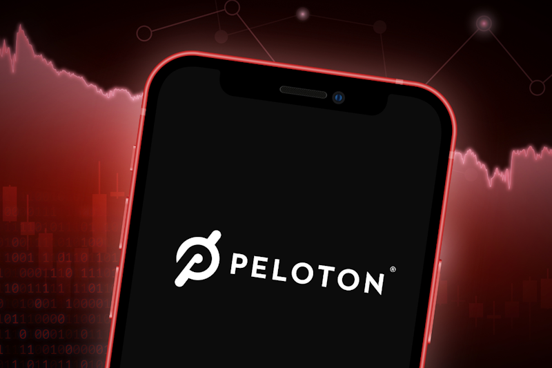 Peloton logo on phone screen 