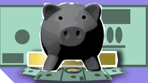 Piggy bank collage