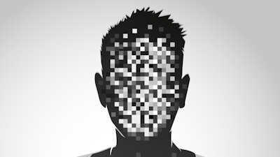 Pixelated head