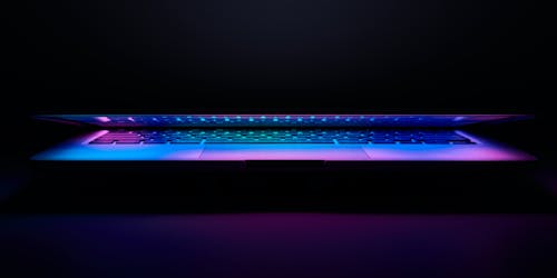 Laptop almost closed Laptop almost closed
