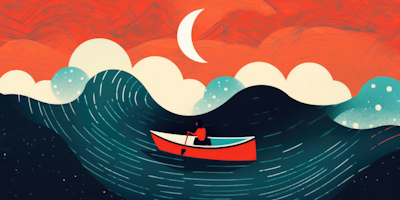Stormy sea illustration