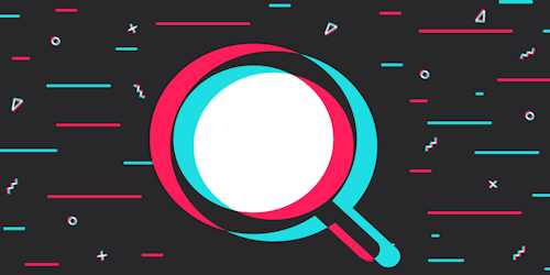 TikTok styling of graphic depicting a magnifying glass