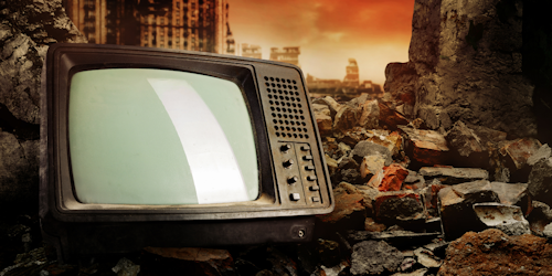 TV in wasteland