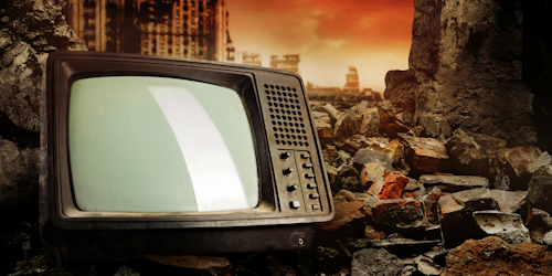 TV in wasteland