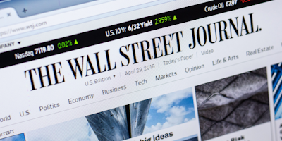 Wall Street Journal web home page