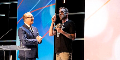 Greenpeace activist and former adman Gustav Martner storms the stage at Cannes Lions 2022 and hands back the 2007 award he won for Volkswagen