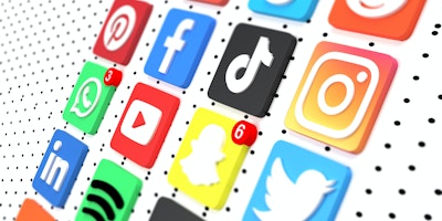 A grid of logos of social media companies