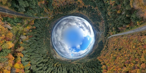 A 360-degree bird's-eye view of the earth