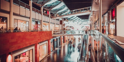 A busy shopping mall