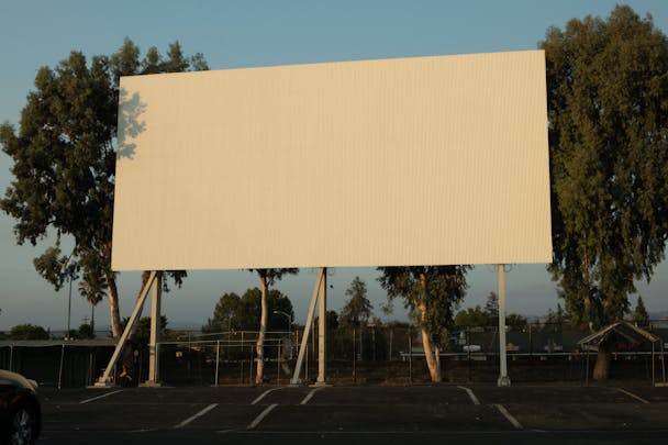 A blank billboard on a sunny day