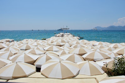 Sun umbrellas at Cannes