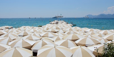 Sun umbrellas at Cannes