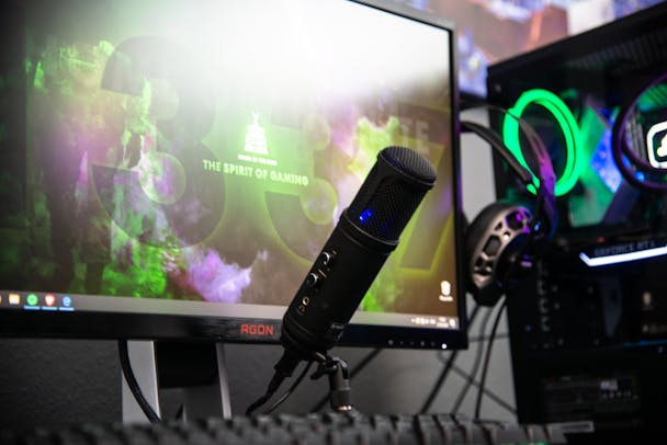 A gaming streamer's PC setup A gaming streamer's PC setup